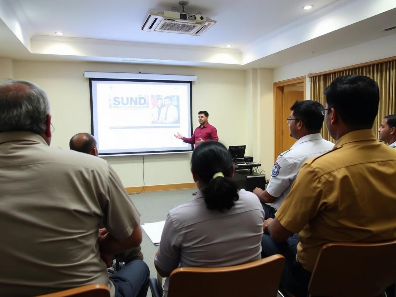 Facility staff training classroom session